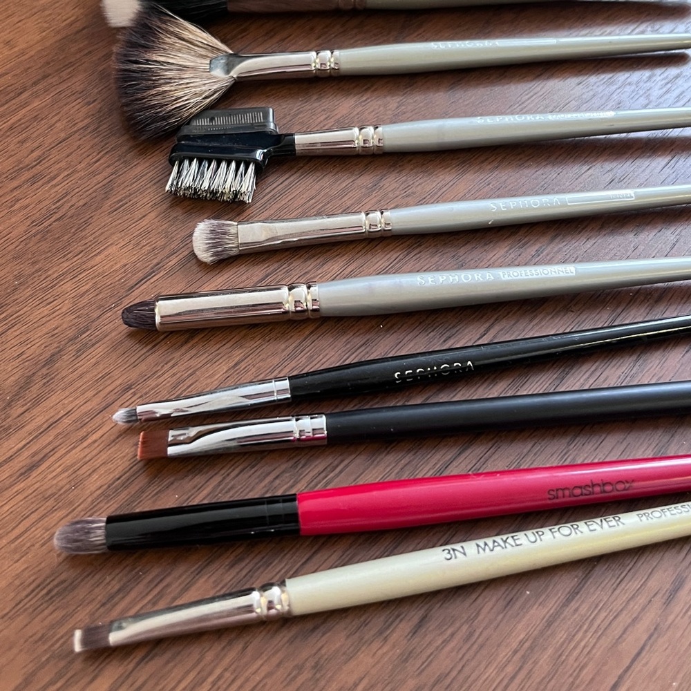 Set of 12 Makeup Brushes (Sephora, MAC, Make Up For Ever)
